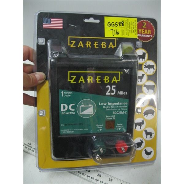 ZAREBA 25 MILE ELECTRIC FENCE CONTROLLER NEW