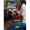 Image 1 : BIN OF PAINTING SUPPLIES AND PAINT BRUSHES ETC