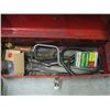 Image 2 : RED METAL TOOL BOX WITH ASSORTED TOOLS