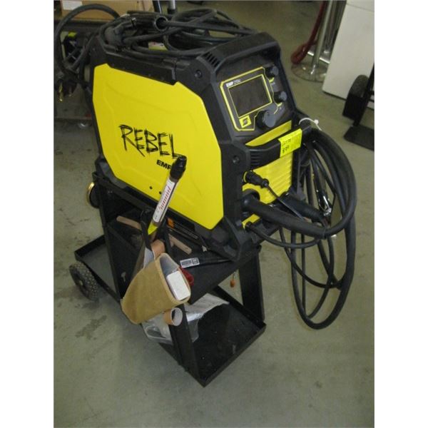 ESAB REBEL EMP 215 WELDER ON STAND WITH ACCESSORIES