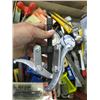 Image 2 : BOX OF MISC WHEEL PULLER, TRAILER BALL AND MISC HAND TOOLS