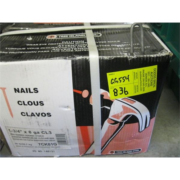 BOX OF 13/4 X 8" NAILS