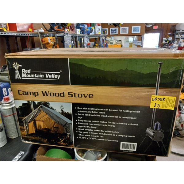 RED MOUNTAIN VALLEY CAMP WOOD STOVE IN BOX