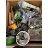 Image 2 : BOX OF MISC BITS, ELECTRICAL AND TOOLS