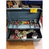 Image 1 : METAL TACKLE BOX WITH MISC TACKLE