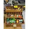 Image 1 : OLDPAL WOODSTREAM TACKLE BOX WITH MISC TACKLE