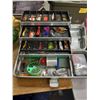Image 1 : METAL TACKLE BOX WITH MISC. TACKLE