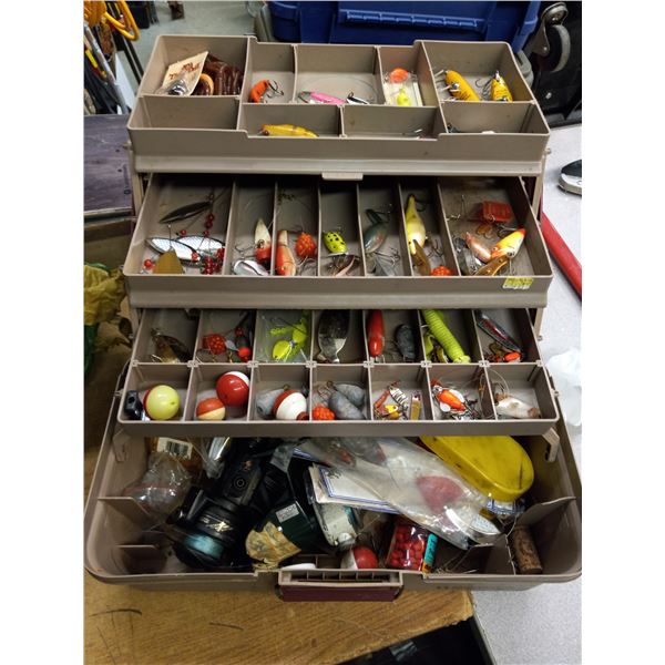 WOODSTREAM TACKLE BOX WITH CONTENTS