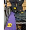 Image 1 : PURPLE YOGA MAT, PAIR OF NORTHERN FACE WINTER MITTS, AND 3 PAIRS OF NEW JEANS 30X30