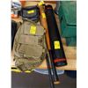 Image 1 : 2 CARRY BAGS, BASEBALL BAT, GOLF CLUB AND BLACK PLASTIC CARRY CASE.