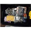 Image 2 : TOTE OF GLOVES, CAMPING ITEMS, COOLER BAG, ETC.