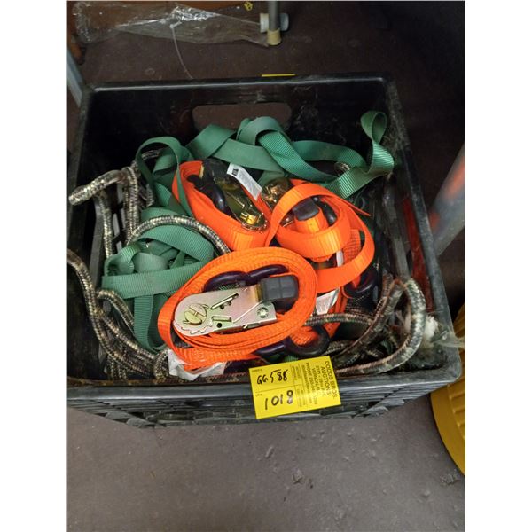 CRATE OF TIE DOWN STRAPS