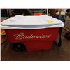 Image 1 : RED RUBBERMAID BUDWEISER COOLER WITH COOLER BAGS IN SIDE