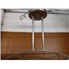 Image 3 : TWO LIGHT METAL AND GLASS LIGHT FIXTURE