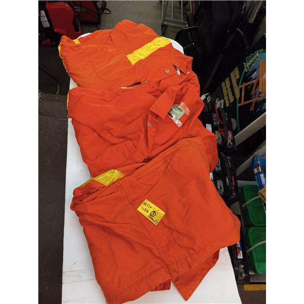 3 PR OF ORANGE COVERALLS SIZE 42