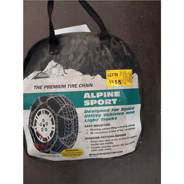 SET OF ALPINE SPORT UTILITY VEHICLE LIGHT TRUCK TIRE CHAINS