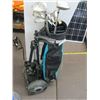 Image 1 : GOLF BAG ON CADDY WITH SPALDING CLUBS