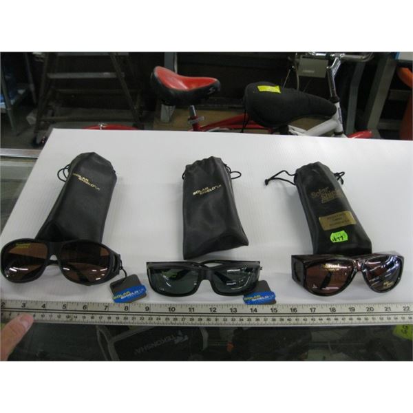 3 PR OF SUNGLASSES SOLAR SHEILD