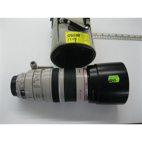 LARGE CANON ULTRASONIC 77MM ZOOM LENS ET-83C WITH CASE