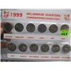 Image 5 : 4 1999 MILLENIUM QUARTERS & 1 1992 COMMEMORATIVE QUARTERS