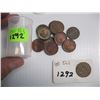 Image 1 : 1 CONTAINER OF CANADIAN PENNIES & 1 CANADIAN 1943 PENNY