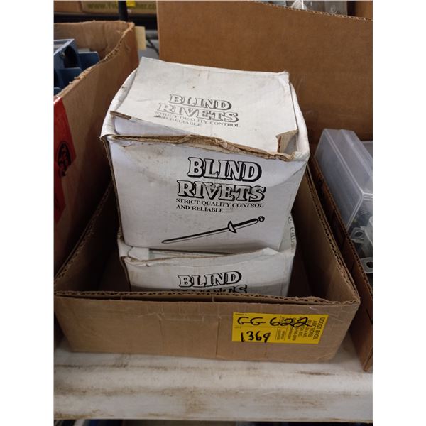 FLAT OF 3 BOXES OF BLIND RIVETS