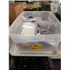 Image 1 : BIN OF WIRE CONNECTORS, HEATSHRINK TUBING, ETC.