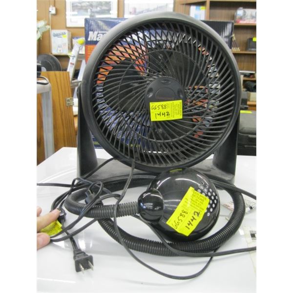 HONEYWELL FAN & A LAMP W/NO BASE