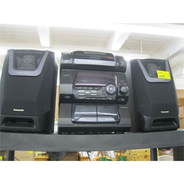 PANOSONIC 5CD DISC CHANGER TAPE DECK W/SPEAKERS