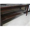 Image 2 : WOODEN COFFEE TABLE W/GLASS INSERT