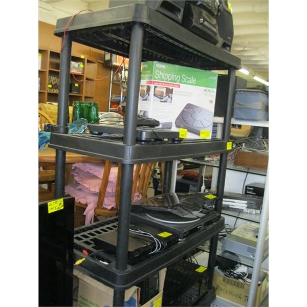 BLACK 5 SHELF PLASTIC SHELF UNIT