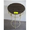 Image 1 : METAL WOOD TOPPED PLANT STAND