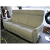 Image 1 : LAZYBOY WHITE LEATHER RECLINER SOFA