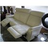 Image 2 : LAZYBOY WHITE LEATHER RECLINER SOFA