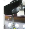 Image 2 : BLACK LEATHER LOOK BAR STOOL WITH CHROME BOTTOM