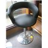 Image 1 : BLACK LEATHER LOOK BAR STOOL WITH CHROME BASE