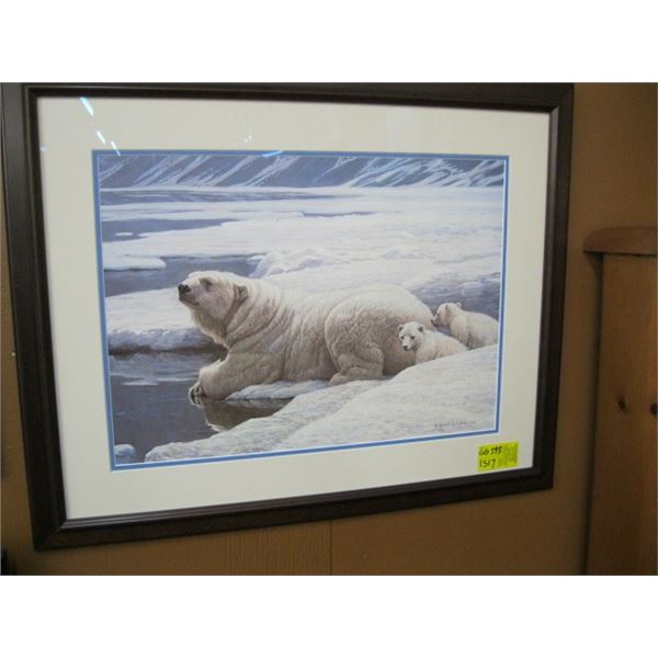 ROBERT BATEMAN, 1978 PICTURE, POLAR BEAR & 2 CUBS