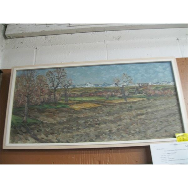 SIGNED FOEDISCH PAINTING OF LAND & TREES