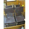 Image 1 : 4 WOOD & LEATHER ANTIQUE CHAIRS