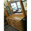 Image 1 : 7 DRAWER PINE DRESSER WITH MIRROR