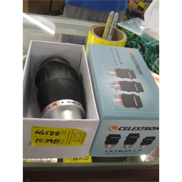 1 CELESTRON LENS FOR TELESCOPE, 8MM