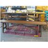 Image 2 : REDWOOD FOLDING DINING TABLE WITH 2 FOLDING BENCHES