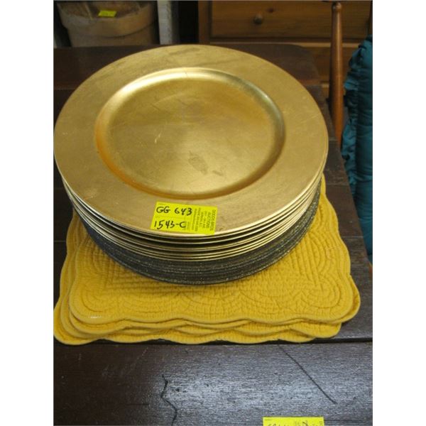 CHARGER PLATES & CLOTH PLACEMATS