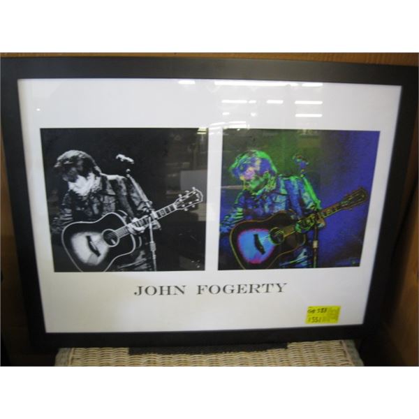 FRAMED PICTURE OF JOHN FOGERTY