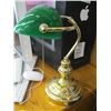 Image 2 : BRASS DESK LAMP WITH GREEN SHADE