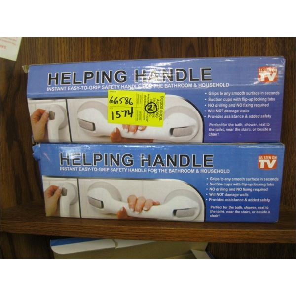 2 EASY TO GRIP SAFETY HANDLES FOR BATHROOM/HOUSEHOLD IN BOX