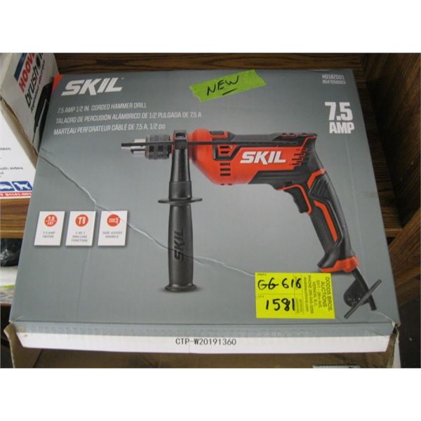 NEW SKIHL 7.5AMP 1/2" CORDED HAMMER DRILL