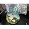 Image 4 : PAINTED JEWELLERY BOX WITH COW BELL, GLASS FISHING BALLS, ETC.