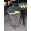 Image 1 : SILVER METAL GARBAGE CAN