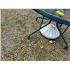 Image 4 : PATIO TABLE W/4 CHAIRS, UMBRELLA STAND, OTTOMAN & UMBRELLA